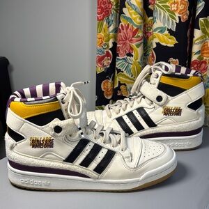 Adidas Forum 84 HI Girls Are Awesome Shoes Mens Size 9 Athletic Cream White